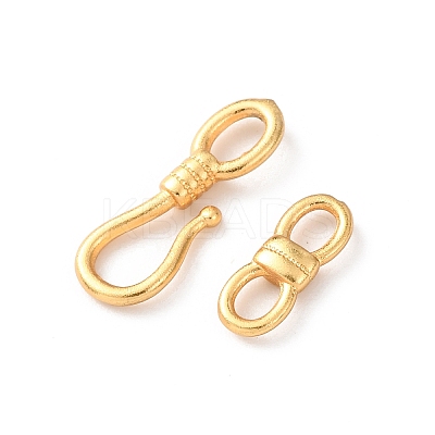 Brass Hook Clasps KK-C157-62G-1