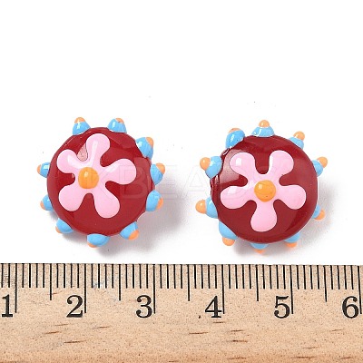 Baking Paint Glass Enamel Beads LAMP-S080-03D-1