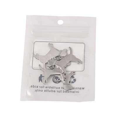 4Pcs 304 Stainless Steel Pendants STAS-FS0002-01A-1