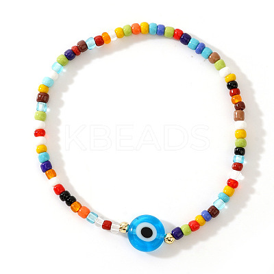 Handmade Glass Seed Beads Stretch Bracelets CD8342-2-1