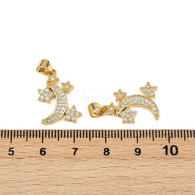 Brass Micro Pave Cubic Zirconia Pendants KK-S526-36G-1