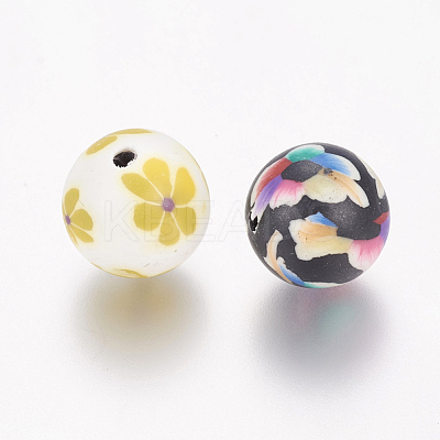 Handmade Polymer Clay Beads FM196Y-1