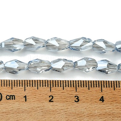 Transparent Electroplate Glass Beads Strands X-GLAA-K064-03B-PL02-1
