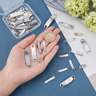 50Pcs 5 Style 201 Stainless Steel Links Connectors STAS-CN0001-05-1