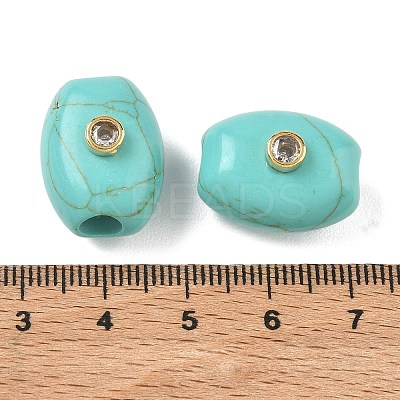 Synthetic Turquoise European Beads GG-CBA105B-02E-G-1