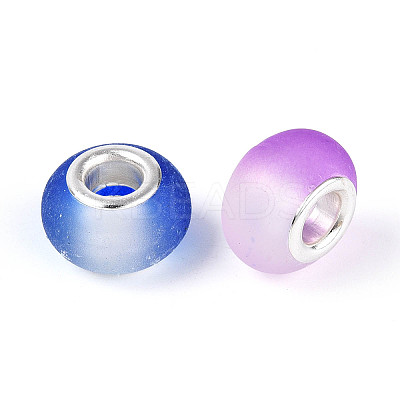 Two Tone Resin European Beads RPDL-Q011-M2-01-1