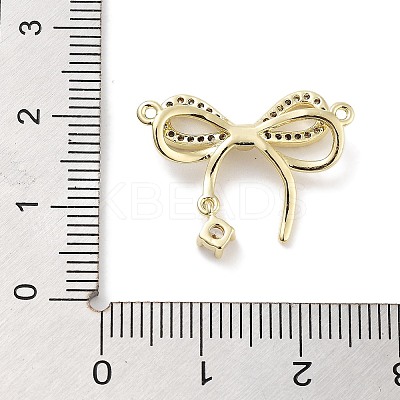 Brass Micro Pave Clear Cubic Zirconia Pendants ZIRC-L104-005G-1