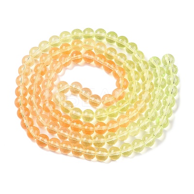 Baking Paint Transparent Glass Beads X-DGLA-M001-8mm-08-1