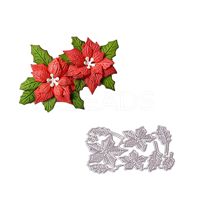 Christmas Flower Carbon Steel Cutting Dies Stencils DIY-M011-45-1