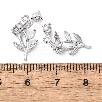 Brass Rhinestone Pendants KK-E793-15P-1