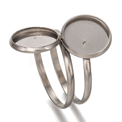 Non-Tarnish 304 Stainless Steel Pad Ring Settings STAS-P262-01P-1