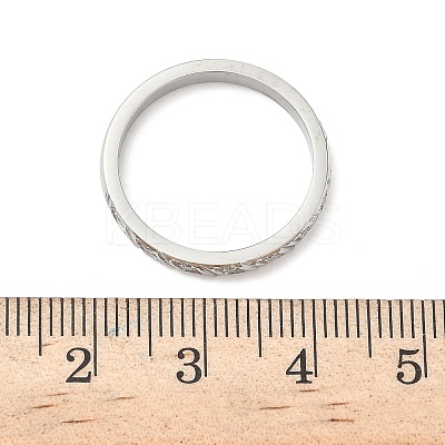 304 Stainless Steel Cubic Zirconia Finger Rings for Women RJEW-F189-01P-1