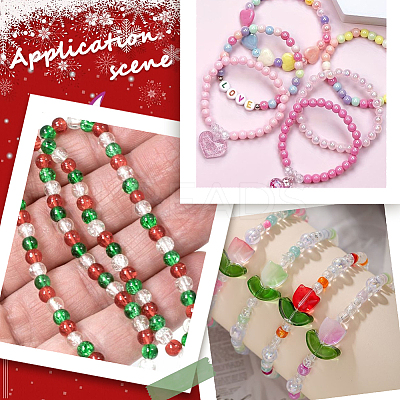 Christmas Themed Transparent Acrylic Beads MACR-SP0001-30B-1
