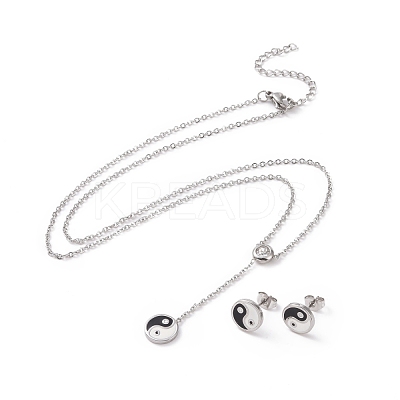 Feng Shui 304 Stainless Steel Jewelry Sets SJEW-H144-08P-1