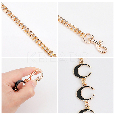 Alloy Curb Chain Bag Handles FIND-WH0120-77A-1