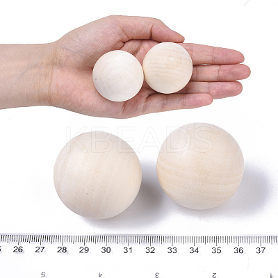 Natural Wooden Round Ball LS-WOOD-T014-40mm-1