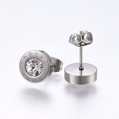 304 Stainless Steel Stud Earrings EJEW-H362-10P-A-1