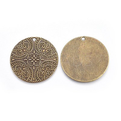 Tibetan Style Alloy Pendants TIBEP-QA2298-AB-LF-1