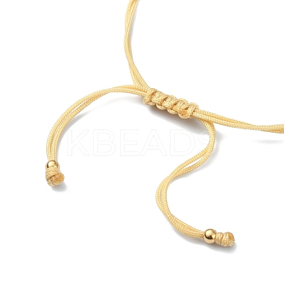 Glass Seed Column with Evil Eye Link Bracelet BJEW-MZ00029-02-1