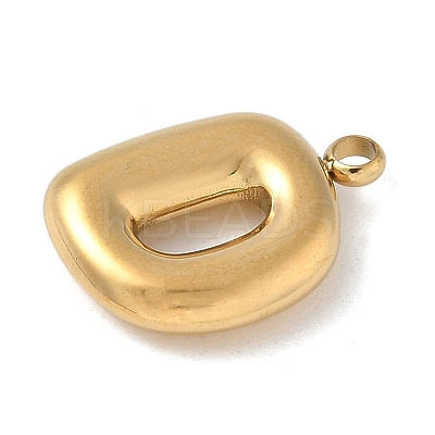 304 Stainless Steel Initial Pendants STAS-S186-12D-G-1