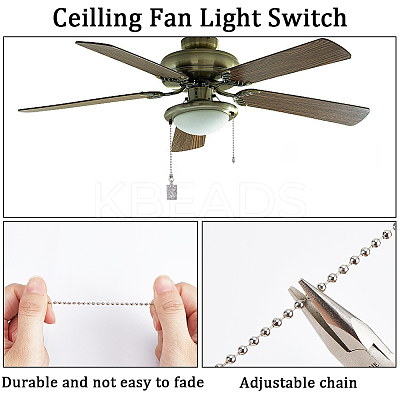 Tibetan Style Alloy Ceiling Fan Pull Chain Extenders AJEW-AB00125-1