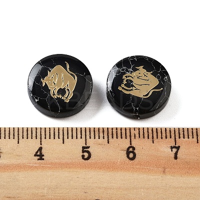 Dyed Black Synthetic Turquoise Beads G-F775-B10-1