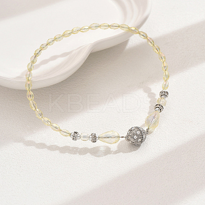 AB Color Glass & Alloy Beaded Anklets for Women HD5357-3-1