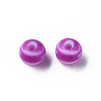 Opaque Striped Acrylic Beads MACR-S373-27D-02-1