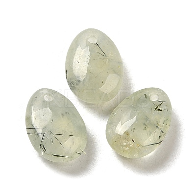 Natural Prehnite Teardrop Charms G-M410-01-11-1