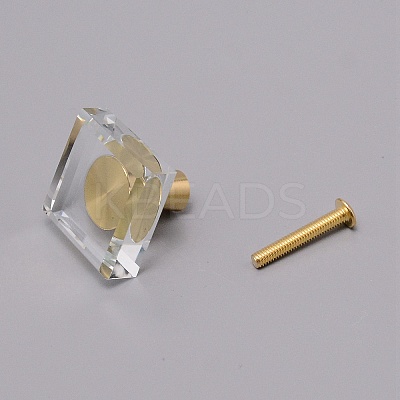 Square Glass Drawer Knobs FIND-WH0091-30-1