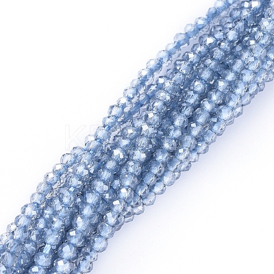 Electroplate Glass Beads Strands EGLA-F149-PL-01-1