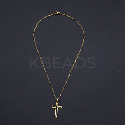 201 Stainless Steel Pendant Necklaces NJEW-S105-JN534-45-2-1