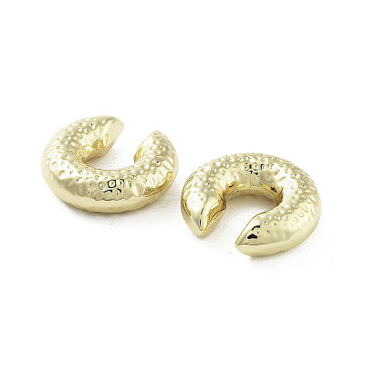 Donut Brass Cuff Earrings EJEW-Q811-41G-1
