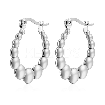 304 Stainless Steel Hoop Earrings AZ5458-2-1