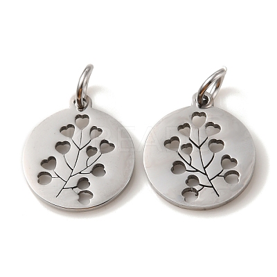 Non-Tarnish 304 Stainless Steel Charms STAS-D050-07P-03-1