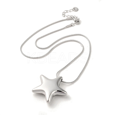 Non-Tarnish Vacuum Plating 304 Stainless Steel Snake Chain Necklaces NJEW-C045-07A-P-1