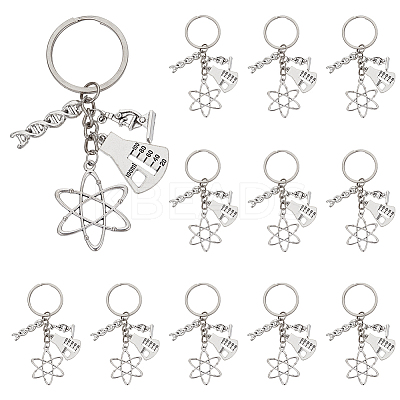 12Pcs Alloy Keychains KEYC-DR00009-1