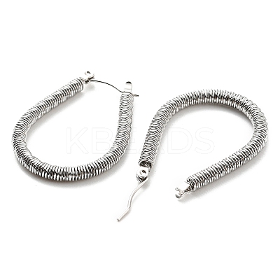 Non-Tarnish 304 Stainless Steel Teardrop Hoop Earrings EJEW-B023-04P-1