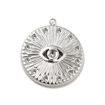 Tarnish Resistant 304 Stainless Steel Pendants Rhinestone Setting STAS-I197-022P-1
