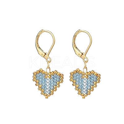 304 Stainless Steel Leverback Earrings for Women EJEW-MZ00408-1