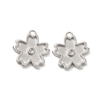 Non-Tarnish 304 Stainless Steel Pendant Rhinestone Settings STAS-F284-24P-1