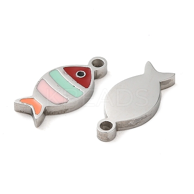 304 Stainless Steel Enamel Charms STAS-D018-04P-1