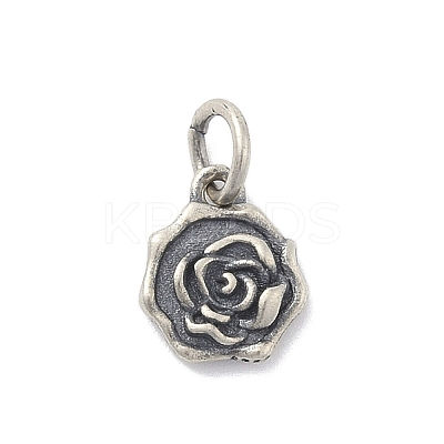 925 Sterling Silver Flower Charms with Jump Rings and 925 Stamp LS-STER-M021-02AS-02-1