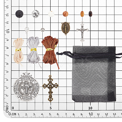 DIY Rosary Necklace Making Kit DIY-PH0009-63-1