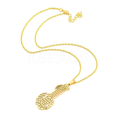 201 Stainless Steel Pendant Necklaces LS-NJEW-E101-03G-1