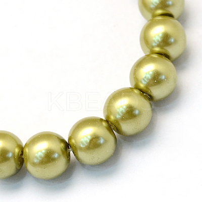 Baking Paint Pearlized Glass Pearl Round Bead Strands HY-Q003-10mm-43-1