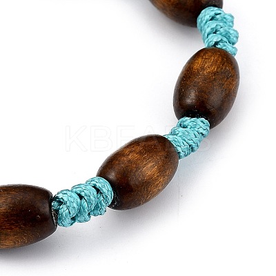Adjustable Korean Waxed Polyester Cord Kid Braided Beads Bracelets BJEW-JB05437-05-1