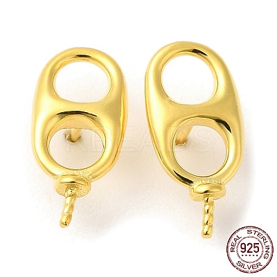925 Sterling Silver Stud Earring Findings STER-M114-15G-1