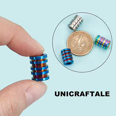 3Pcs 3 Style Titanium Alloy European Beads FIND-UN0002-91-1