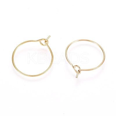 Ion Plating(IP) 316L Surgical Stainless Steel Hoop Earring Findings X-STAS-D164-04G-1